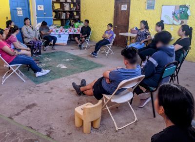 Kids at the orphanage receiving ear acupuncture treatments